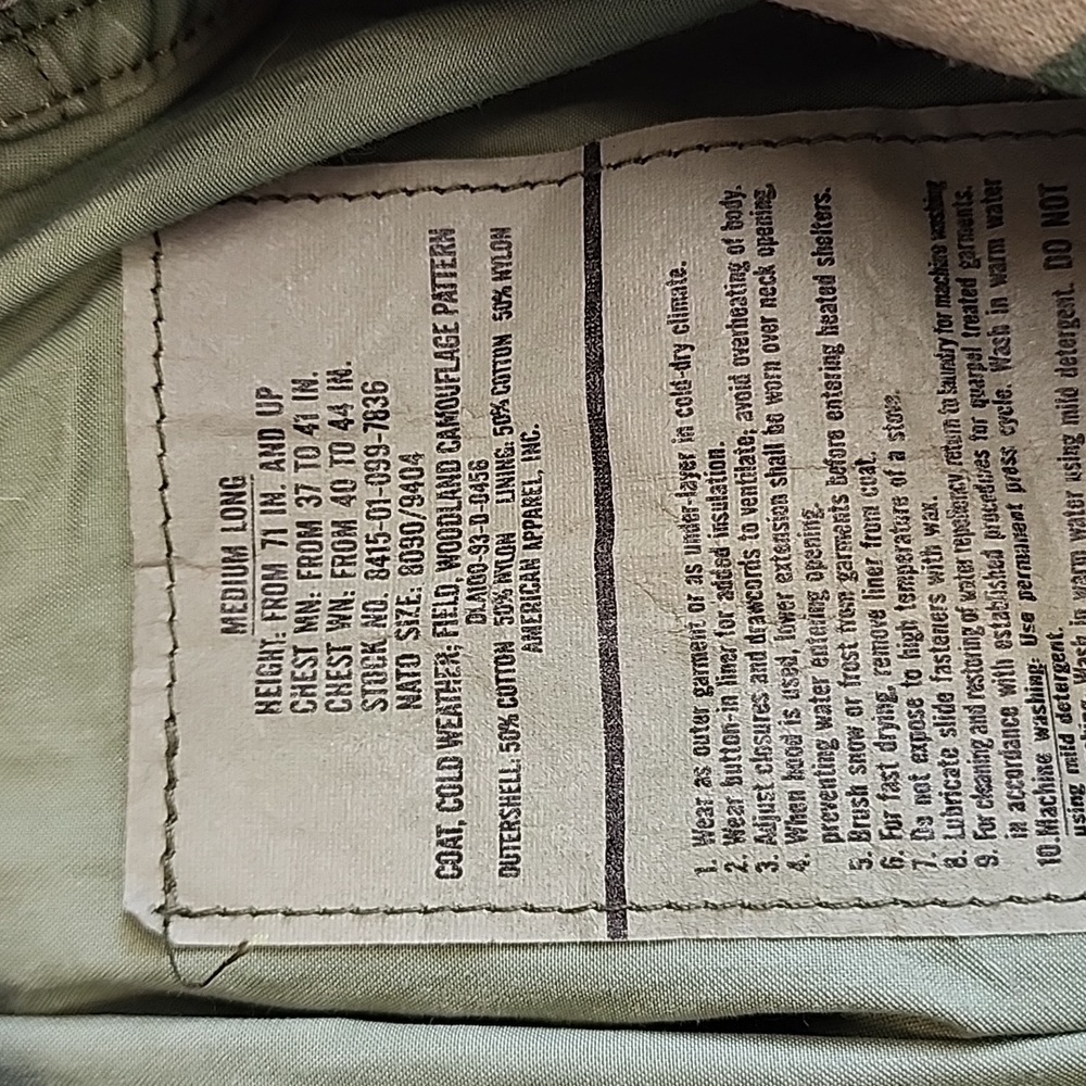US Army Authentic Field Jacket - Picture 2 of 3